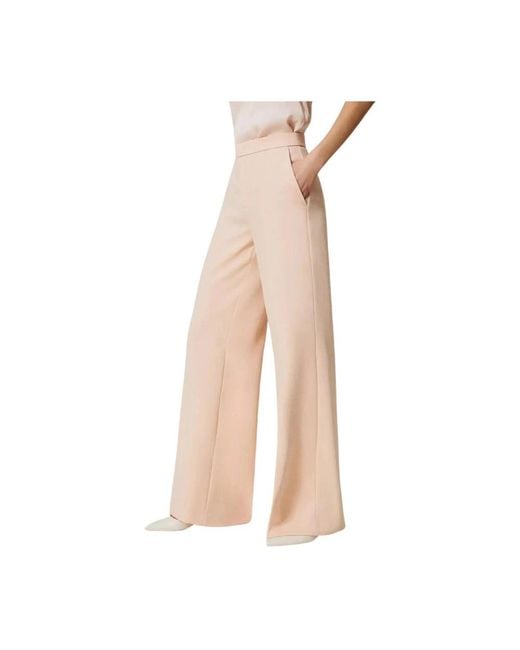 Twin Set Natural Wide Trousers
