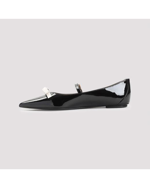 Stuart Weitzman Black Schleifen mary jane flache schuhe