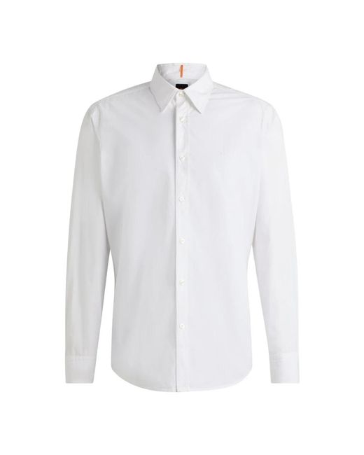 Boss White Formal Shirts for men