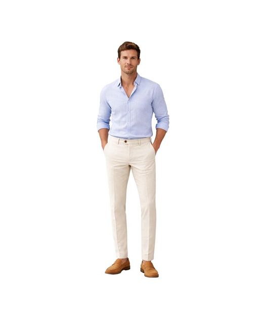 Franzese Collection Natural Suit Trousers for men