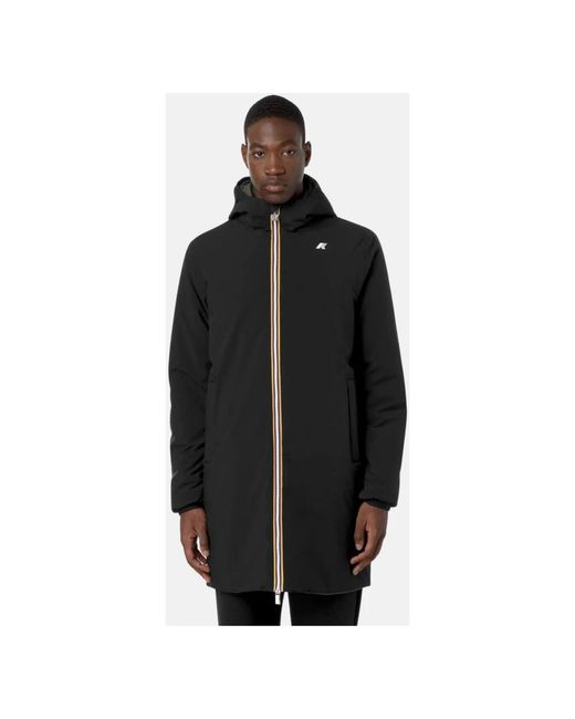 K-Way Black Parkas for men