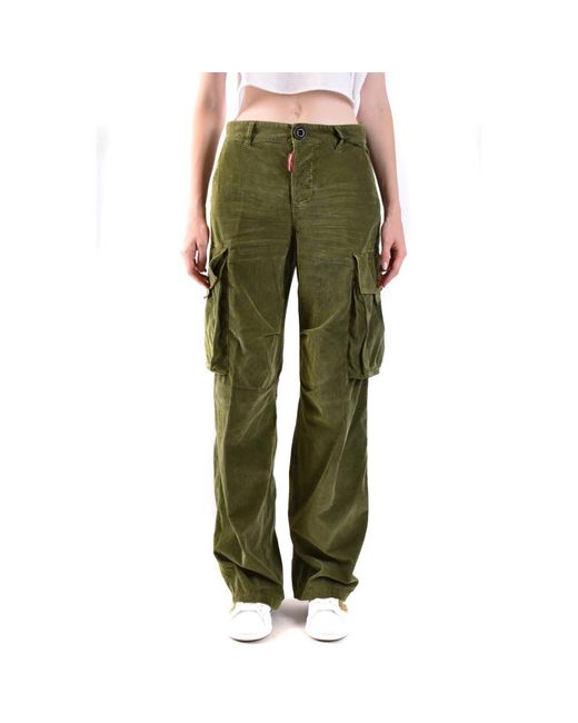 DSquared² Green Straight Trousers