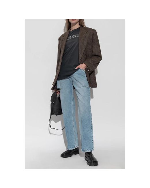 Maison Margiela Herringbone Pattern Blazer in het Brown