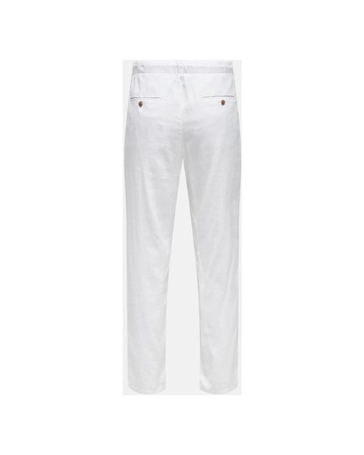 Only & Sons White Chinos for men