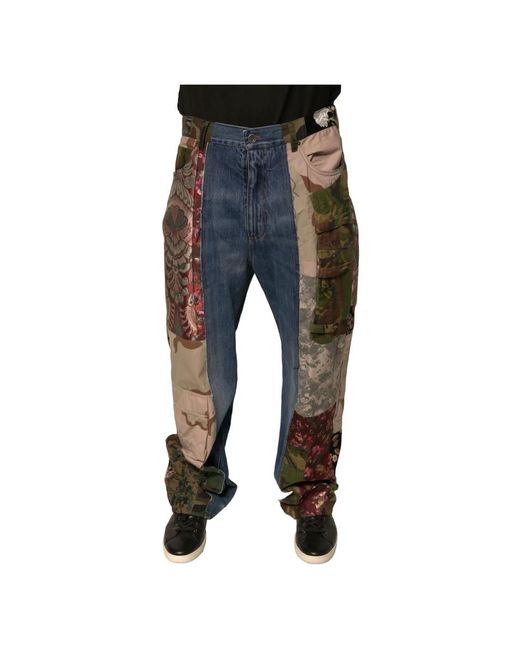 Dolce & Gabbana Blue Straight Fit Jeans for men