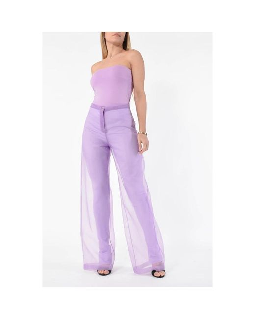 Patrizia Pepe Purple Slim-Fit Trousers