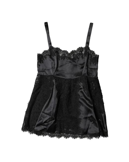 Dolce & Gabbana Black Sleeveless Tops