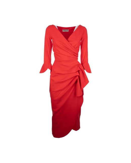 Chiara Boni Red Midi Dresses