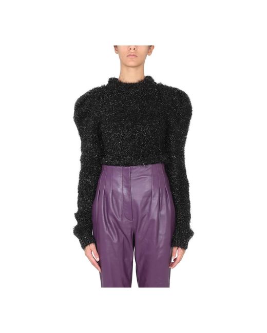 Alberta Ferretti Black Round-Neck Knitwear