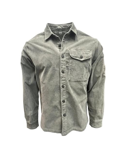 C P Company Corduroy Overshirt in het Gray voor heren