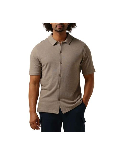 Pure Path Taupe Casual Button Up Hemd in Brown für Herren