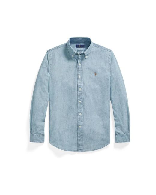 Ralph Lauren Blue Denim Shirts for men