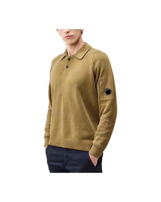 C P Company Green Round-Neck Knitwear for men