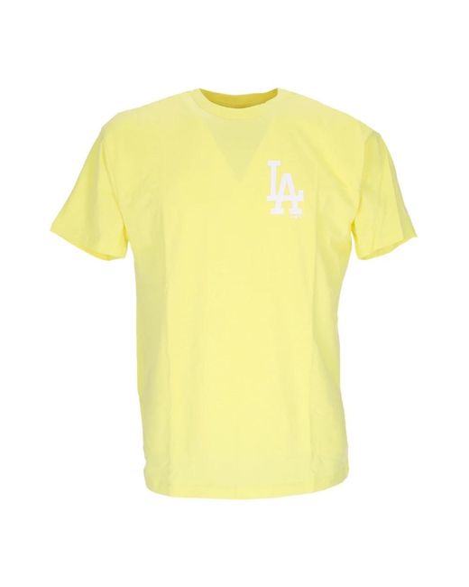 KTZ Tops ,Geel ,Mlb League Essential Tee Geel in het Yellow voor heren