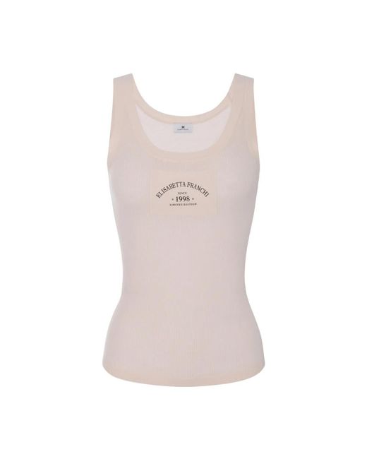 Elisabetta Franchi Brown Sleeveless Tops