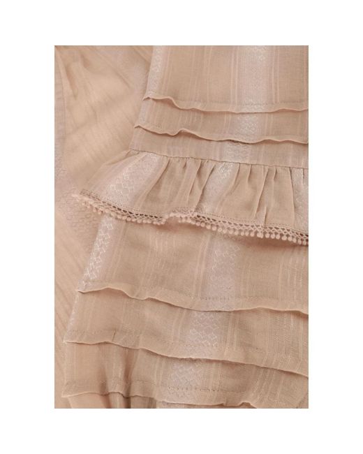 Ibana Overhemden ,Stijlvolle Blouse Met Ruches in het Brown