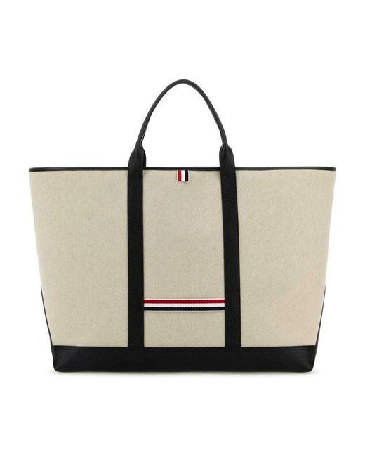 Thom Browne Canvas Reisetasche in Natural für Herren