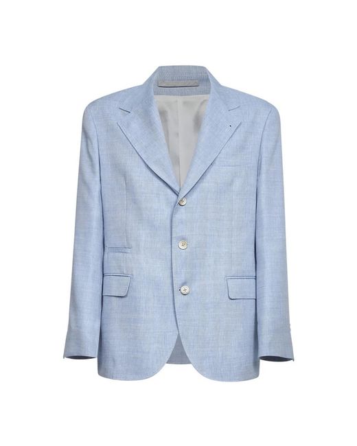 Brunello Cucinelli Blue Blazers for men