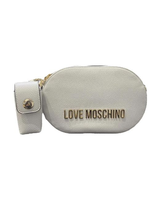 Love Moschino Gray Cross Body Bags