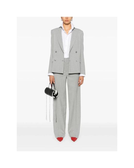 Twinset Gray Wide Trousers