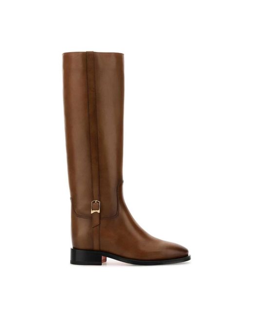 Santoni Brown High Boots