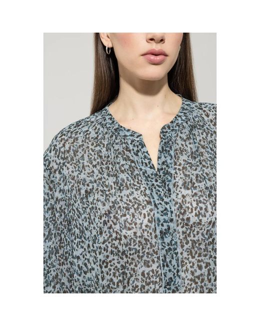 Luisa Cerano Overhemden ,Veelkleurig ,Elegante Blouse Met Unieke Stijl in het Blue