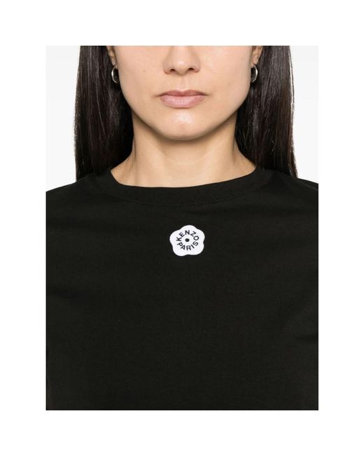 KENZO Tops ,Zwart ,Katoen Boke Flower 2.0 T-Shirt in het Black