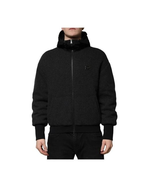 Dolce & Gabbana Black Zip-Throughs for men