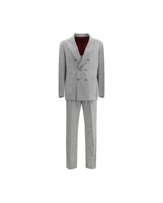 Single Breasted Suits Brunello Cucinelli de hombre de color Gray