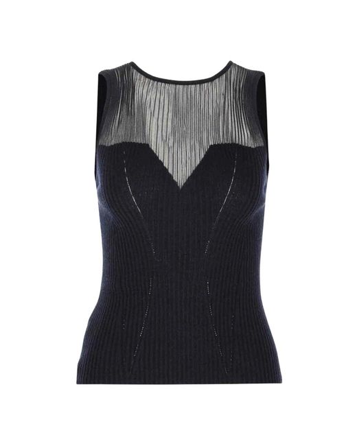 Pinko Blue Sleeveless Tops