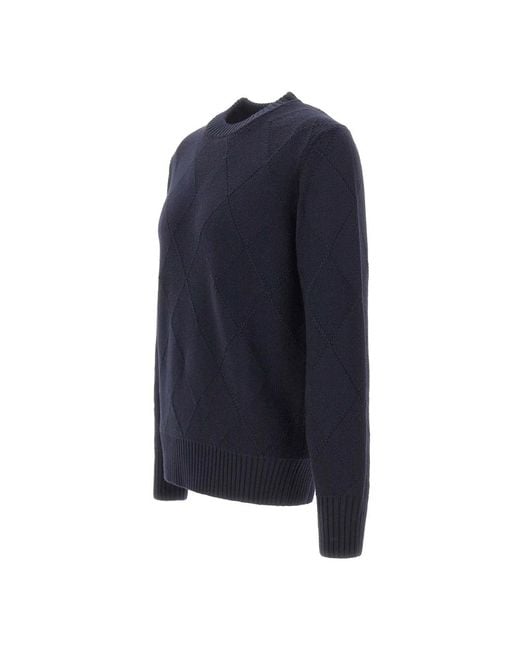Kangra Blue Round-Neck Knitwear for men