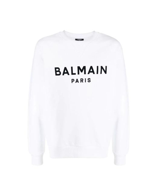 Balmain White Sweatshirts for men
