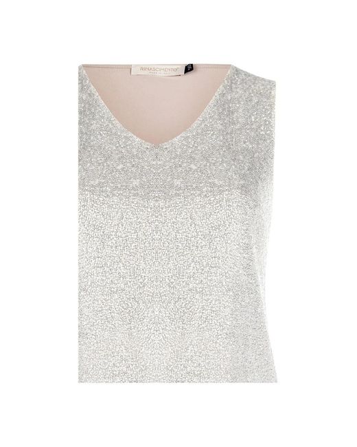 Rinascimento White Sleeveless Tops