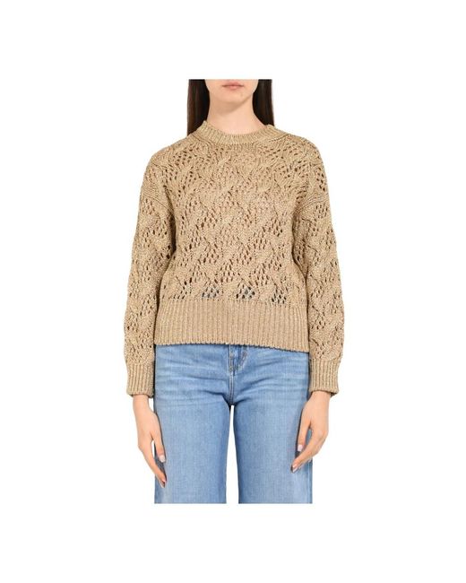 Max Mara Blue Round-Neck Knitwear