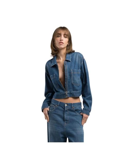 Replay Denim Jackets in het Blue