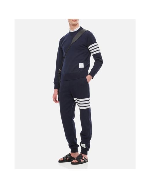 Thom Browne Blue Sweatpants for men