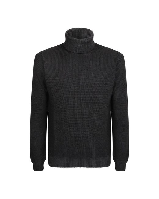 Dell'Oglio Black Turtlenecks for men