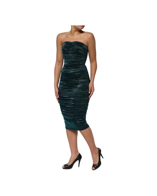 Dolce & Gabbana Green Midi Dresses