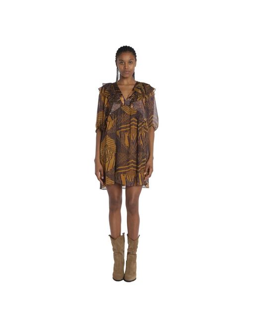 Ba&sh Brown Acacia Mini Dress