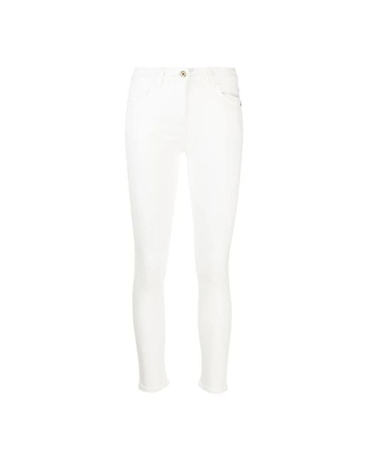 Patrizia Pepe White Slim-Fit Trousers