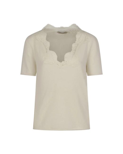 V-Neck Knitwear Alberta Ferretti de color Natural