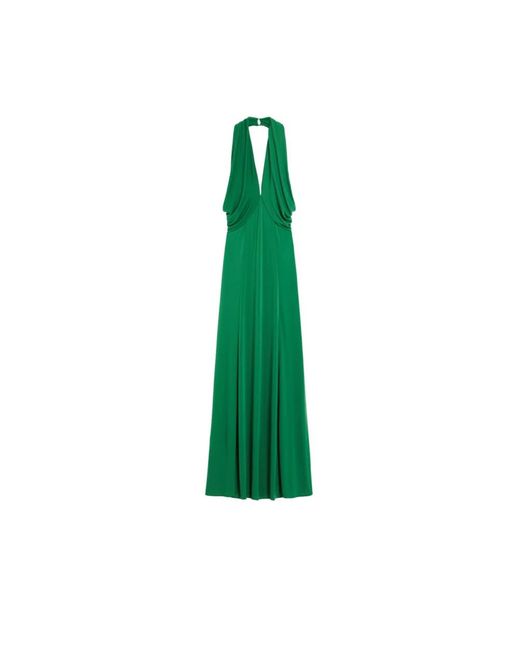 iBlues Kleedjes ,Groen ,Polyester Mouwlloze Lange Jurk Ivonne in het Green