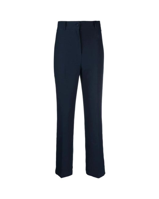 HEBE STUDIO Blue Straight Trousers