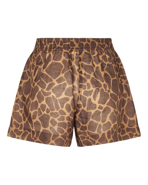 Mc2 Saint Barth Brown Short Shorts