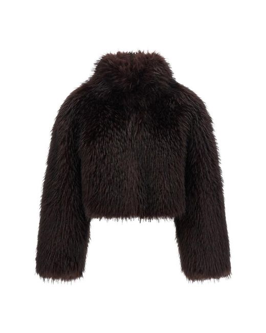 Pinko Black Faux Fur & Shearling Jackets