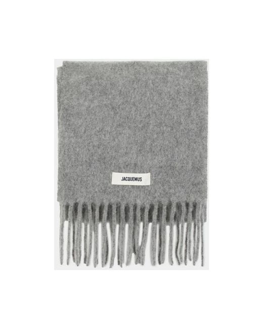 Jacquemus Gray L'Echarpe Carro Mini Scarf