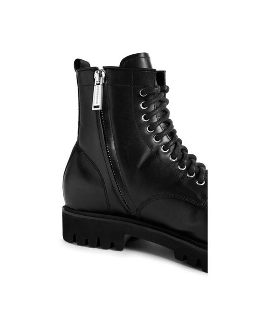 DSquared² Black Lace-Up Boots for men