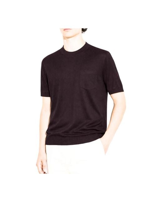 Paolo Pecora Purple Round-Neck Knitwear for men