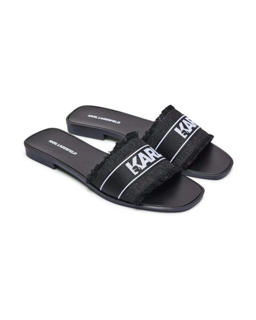 Karl Lagerfeld Black Sliders