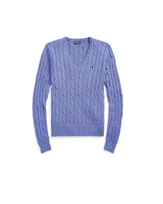 V-Neck Knitwear Polo Ralph Lauren en coloris Blue